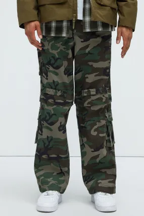 Baby Come Back Zip Off Cargo Pants - Camouflage