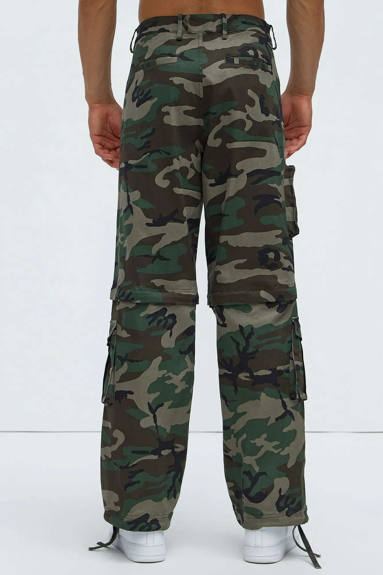 Baby Come Back Zip Off Cargo Pants - Camouflage