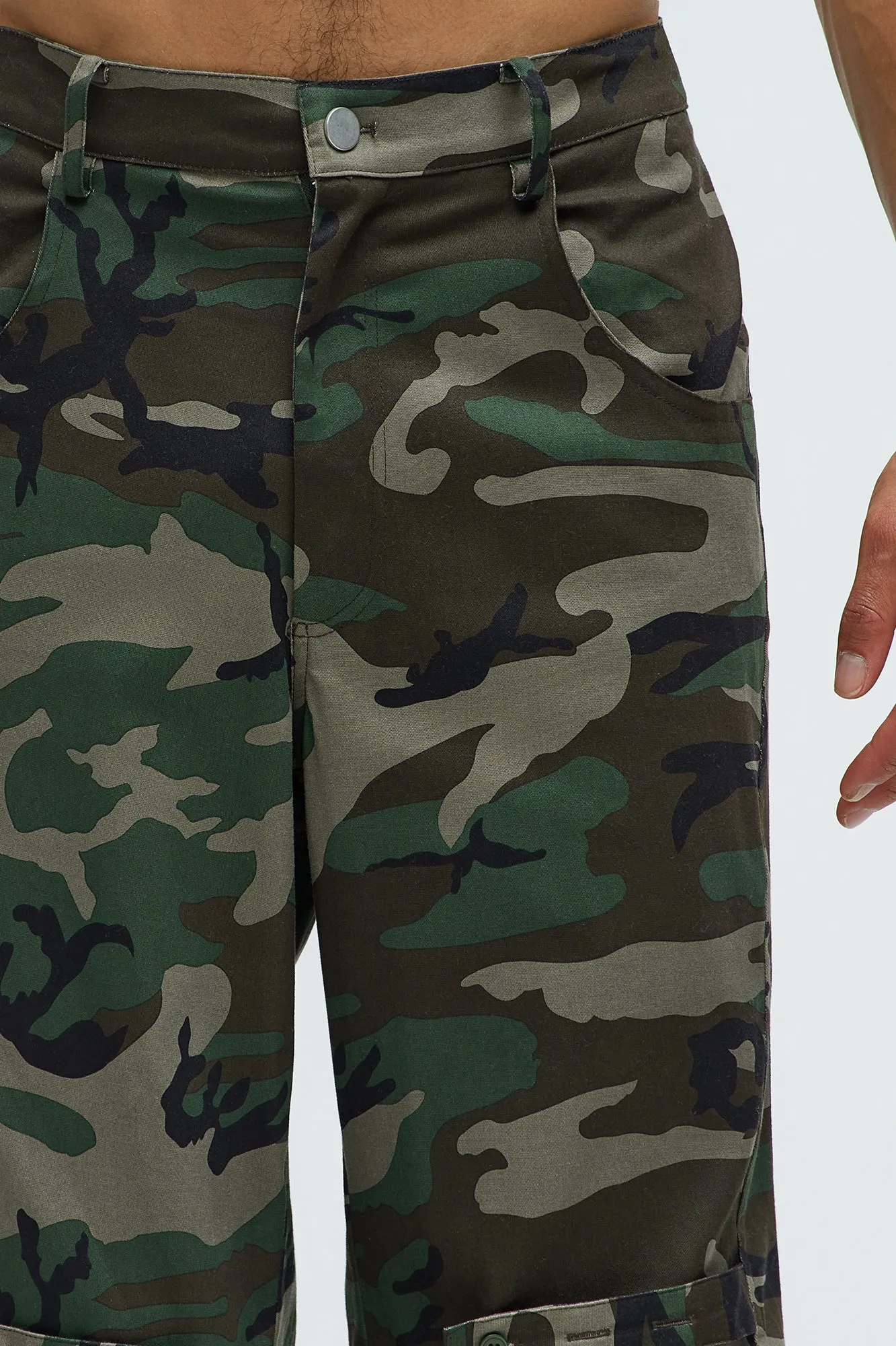 Baby Come Back Zip Off Cargo Pants - Camouflage