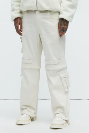 Baby Come Back Zip Off Cargo Pants - Off White