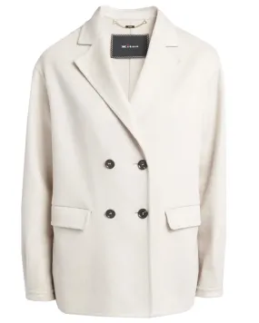 Beige Cashmere Double Breasted Jacket