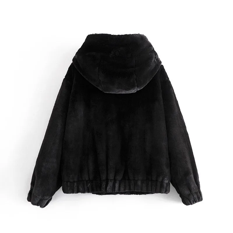 Black Faux Fur Jacket