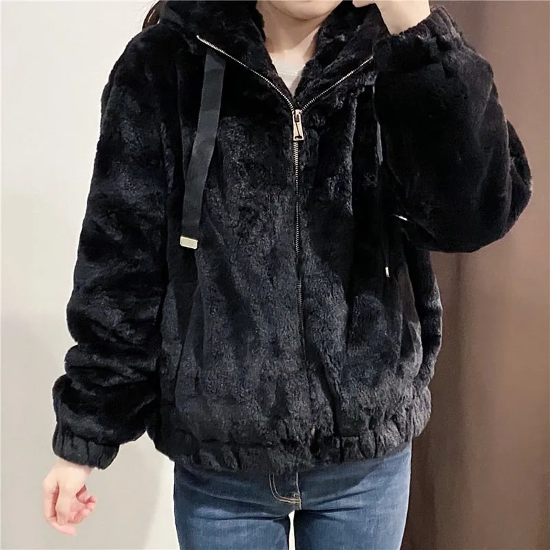 Black Faux Fur Jacket