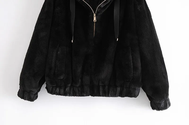 Black Faux Fur Jacket