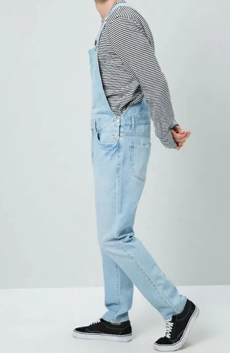 Blue Denim Overalls Loose Fit