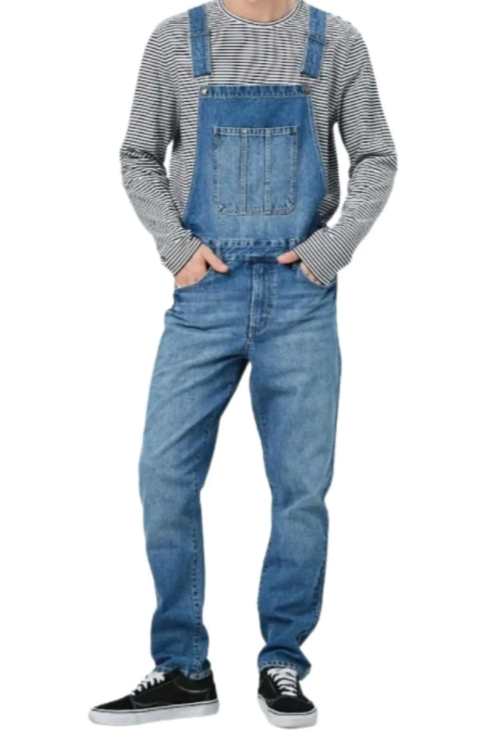 Blue Denim Overalls Loose Fit