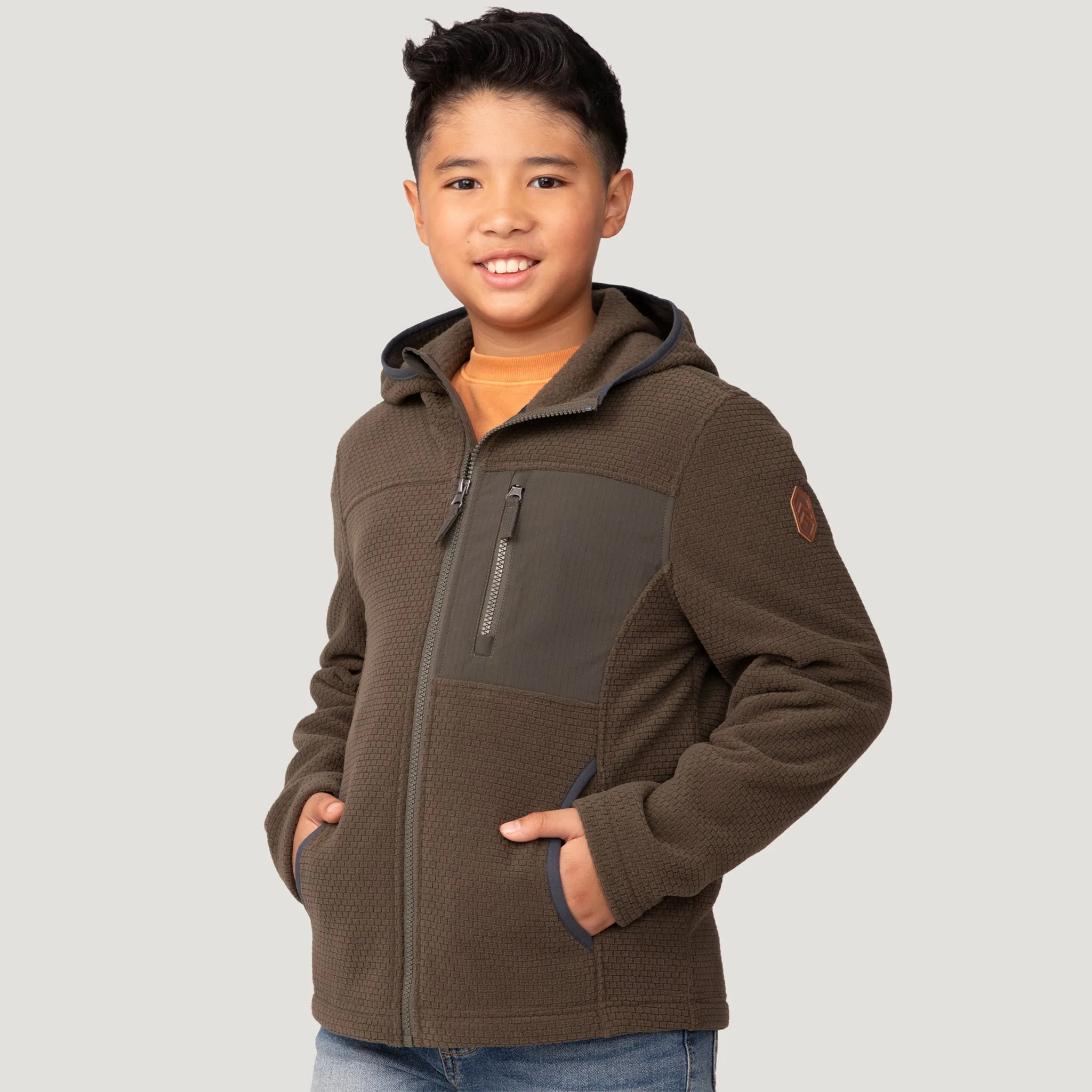 Boys' Brick Fleece Hoodie Jacket