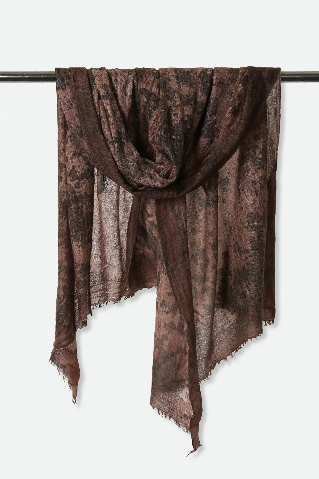 BRONZE MOCHA SCARF IN HAND DYED CASHMERE