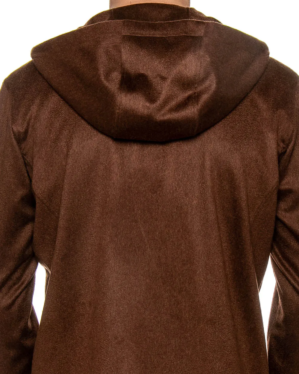 Brown Cashmere Hoodie Jacket