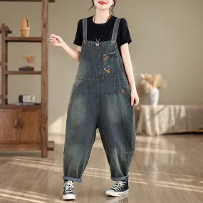 Call Me Crazy Denim High Waist Overall Dungarees