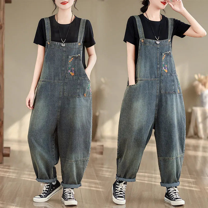 Call Me Crazy Denim High Waist Overall Dungarees