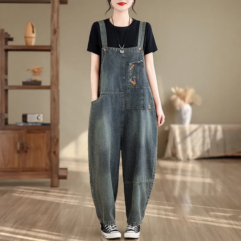 Call Me Crazy Denim High Waist Overall Dungarees