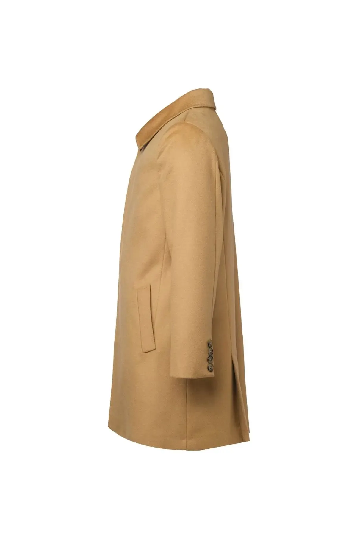 Camel Cashmere Blend Men's Coat