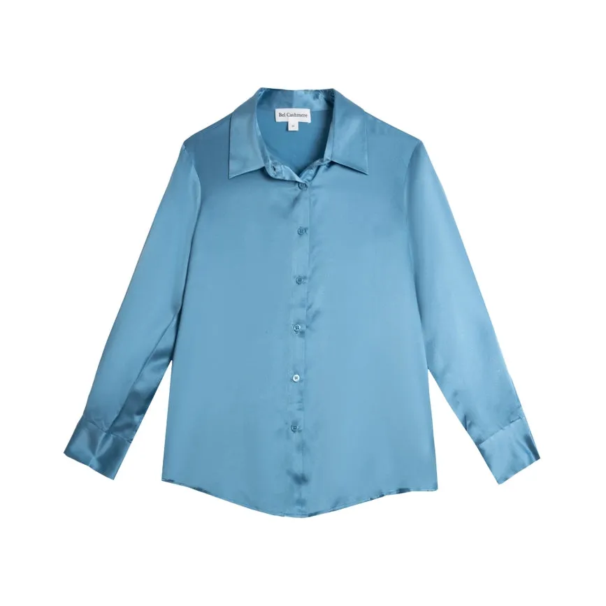 Diana Silk Blouse in Blue