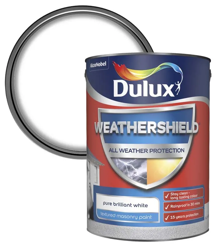 Dulux Weathershield Textured Masonry Paint - 5 Litre