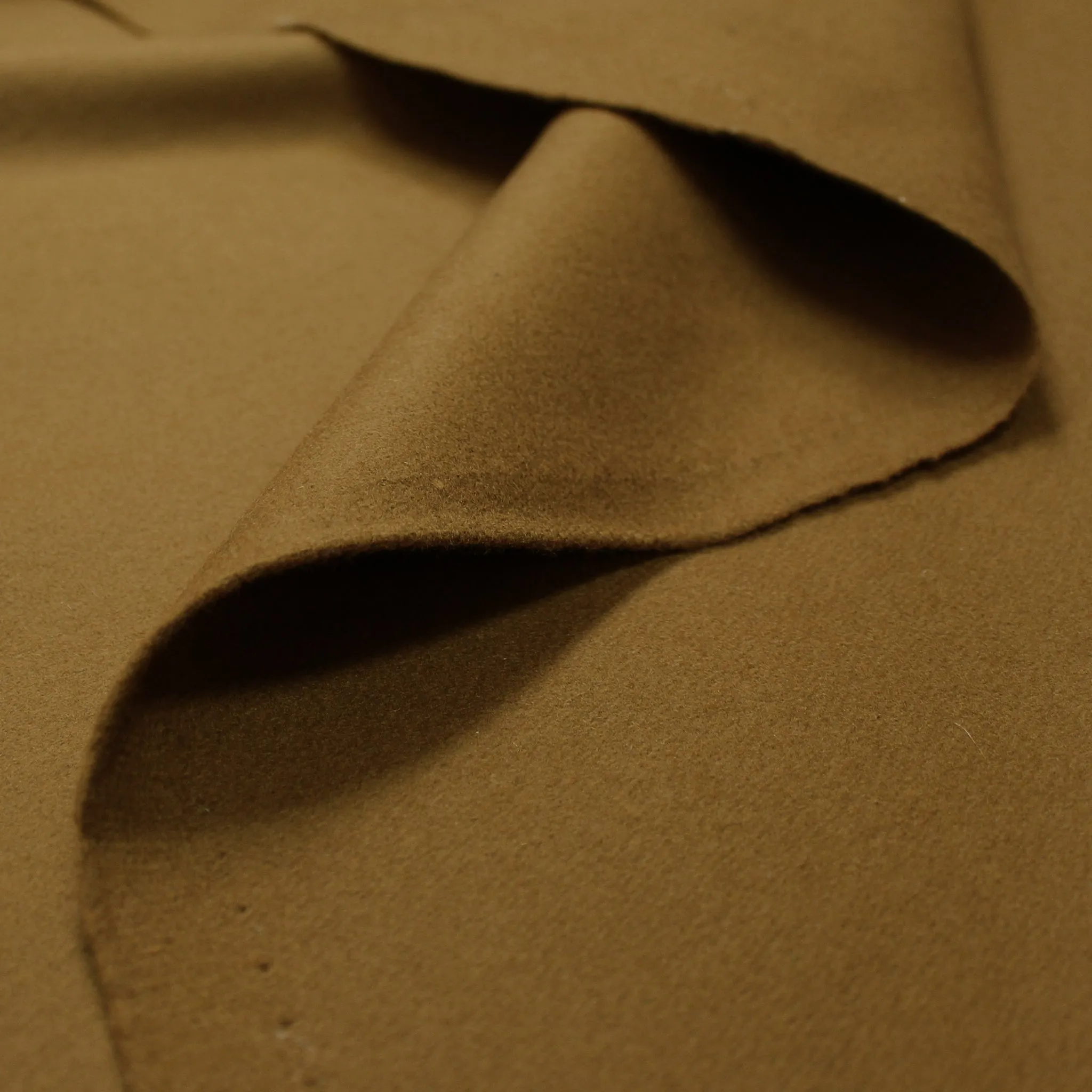 French wool/cashmere blend melton coating - tawny gold