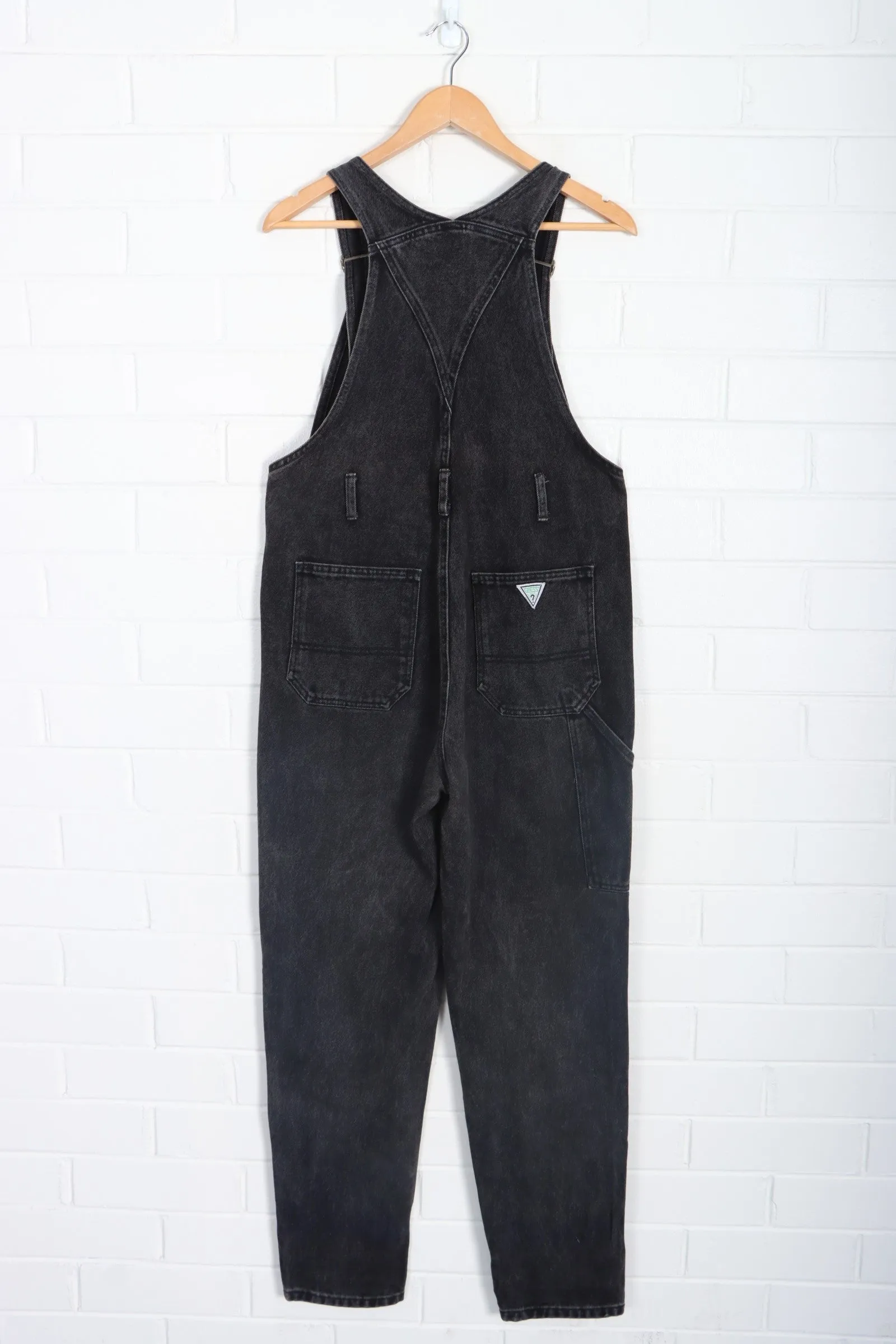 GUESS Black Denim Long Overalls USA Made (M)