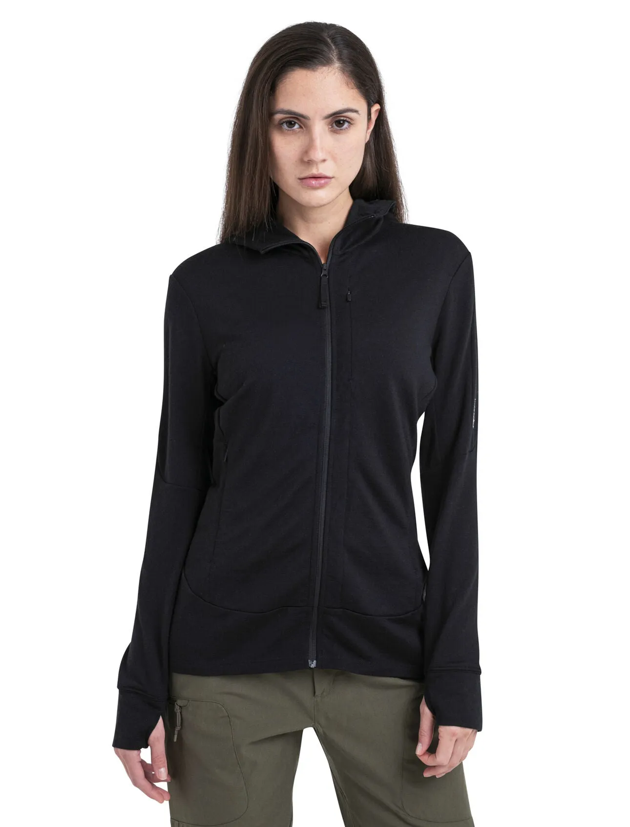 Icebreaker Quantum IV LS Zip Hoodie (Women's) Black