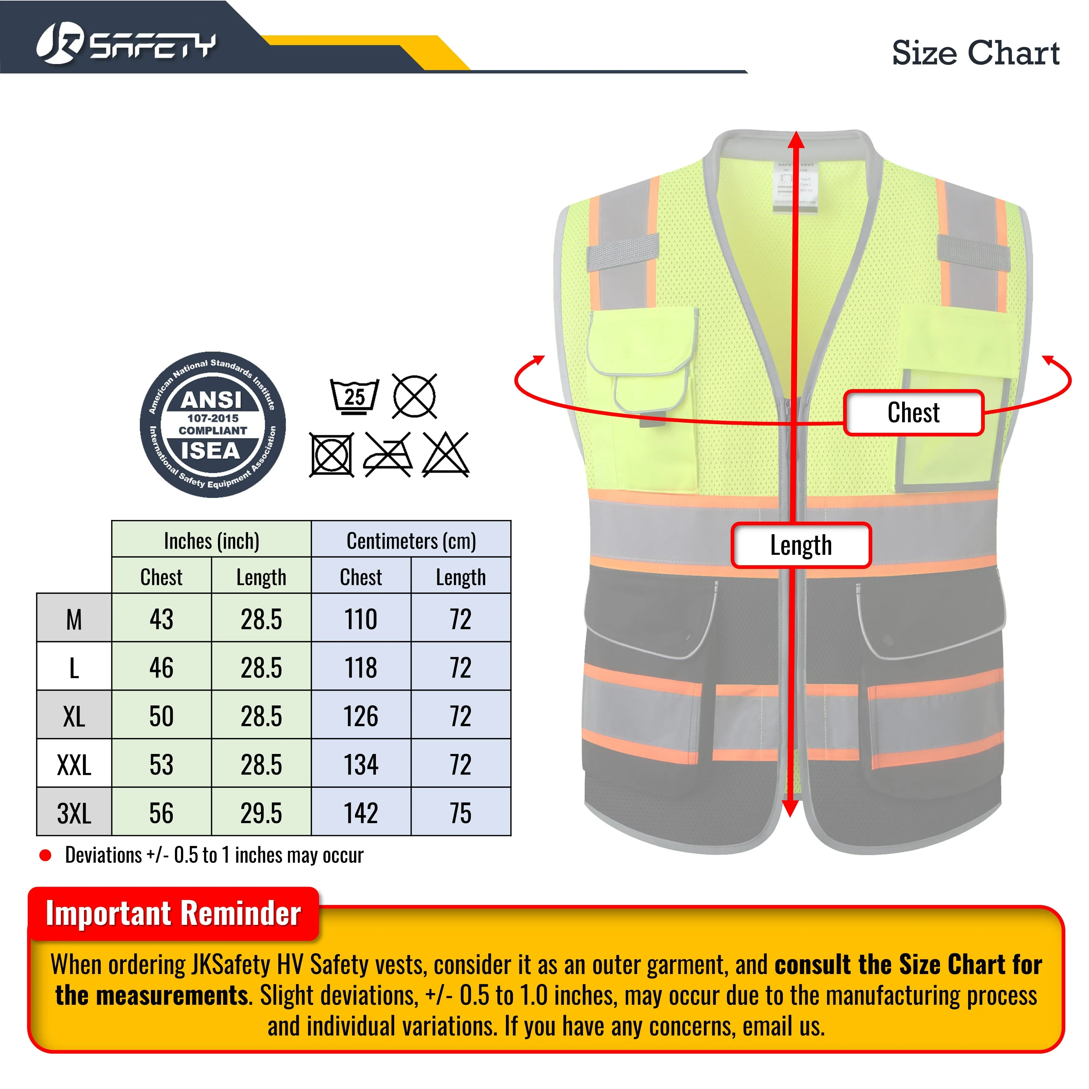 JKSafety 9 Pockets Mesh Two-Tone Hi-Vis Reflective Safety Vest, Cushion Collar, Black Bottom (JK101)