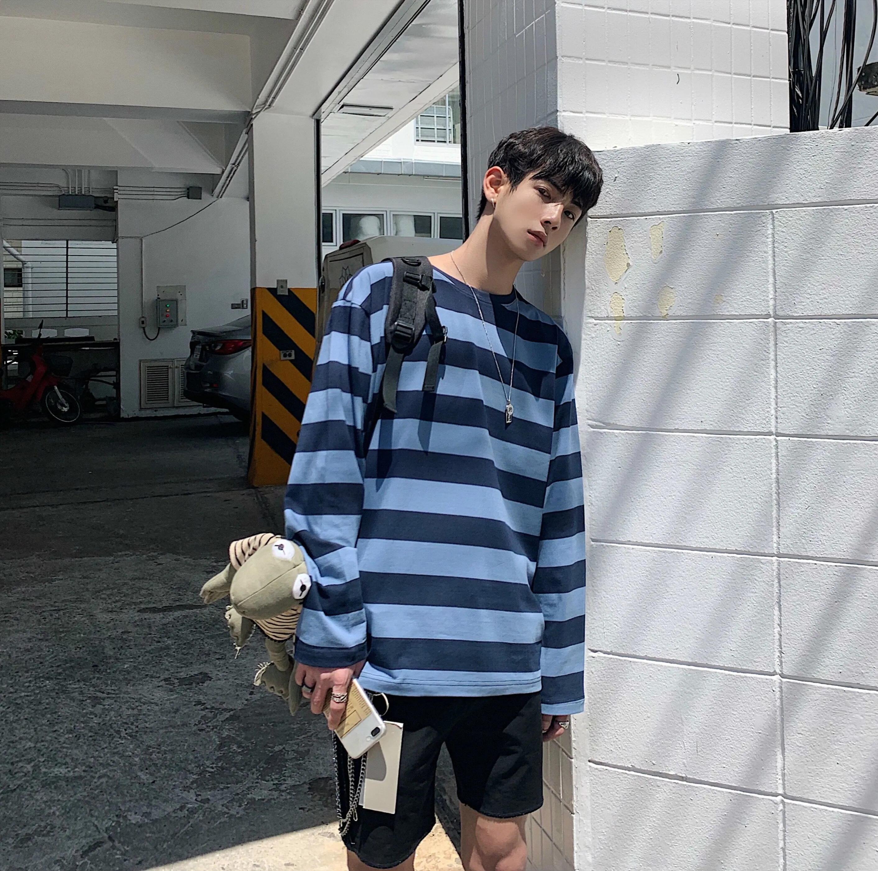 [Korean Style] Hacey Long Sleeve Striped T-shirts