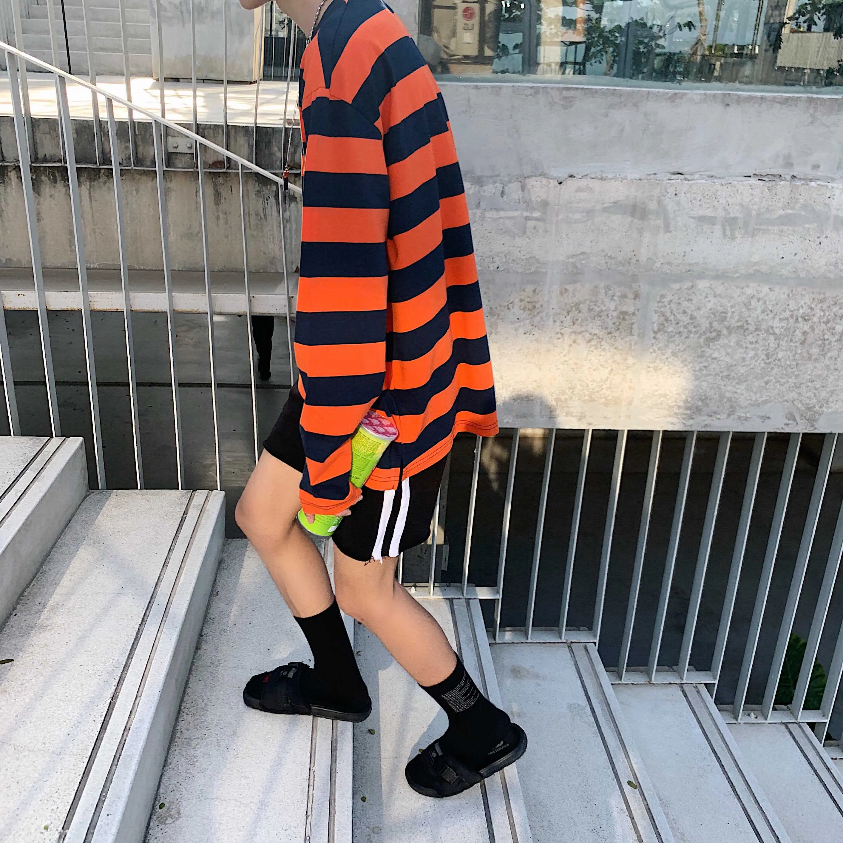 [Korean Style] Hacey Long Sleeve Striped T-shirts