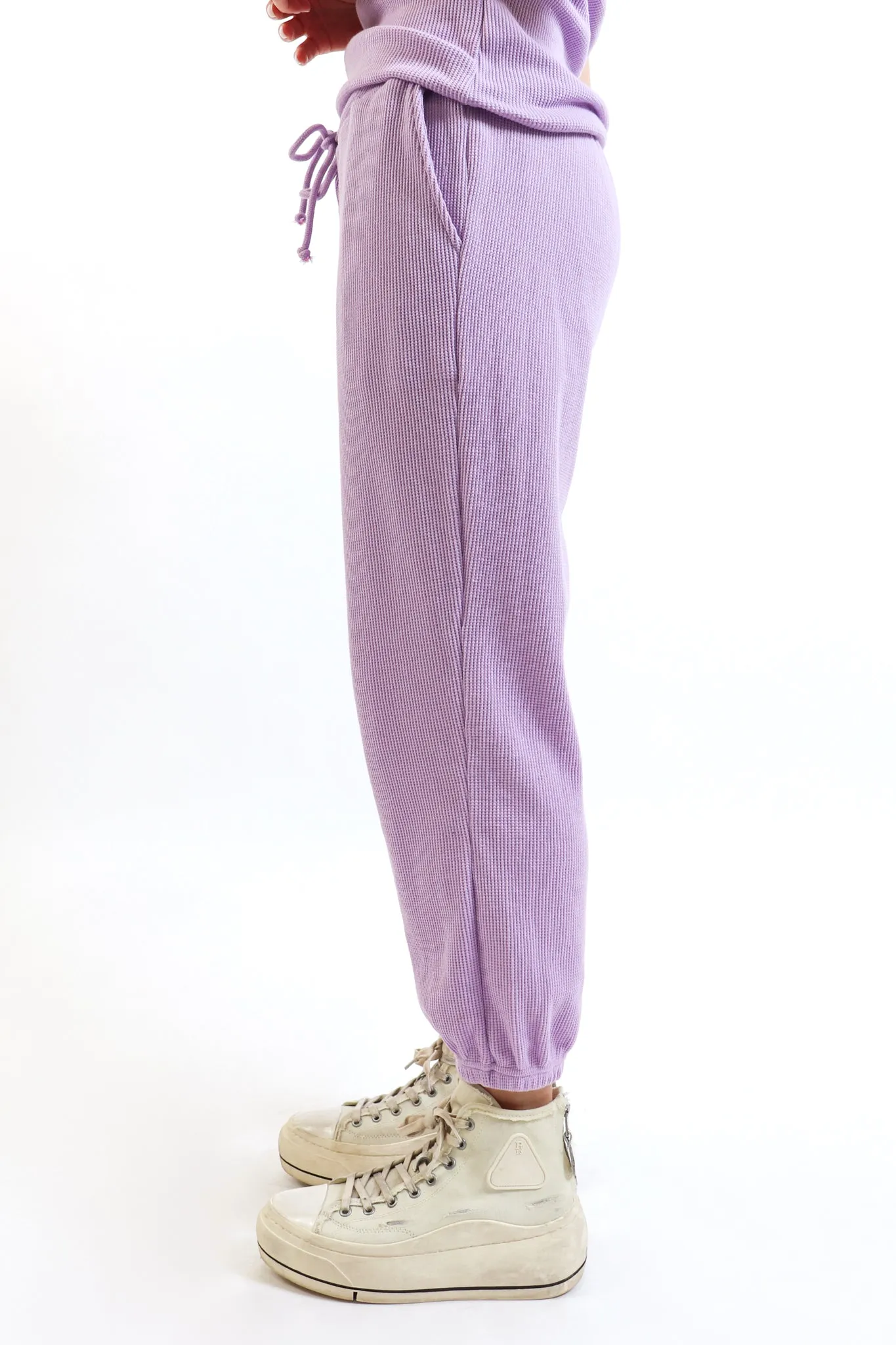 Lavender Relaxed Waffle Joggers