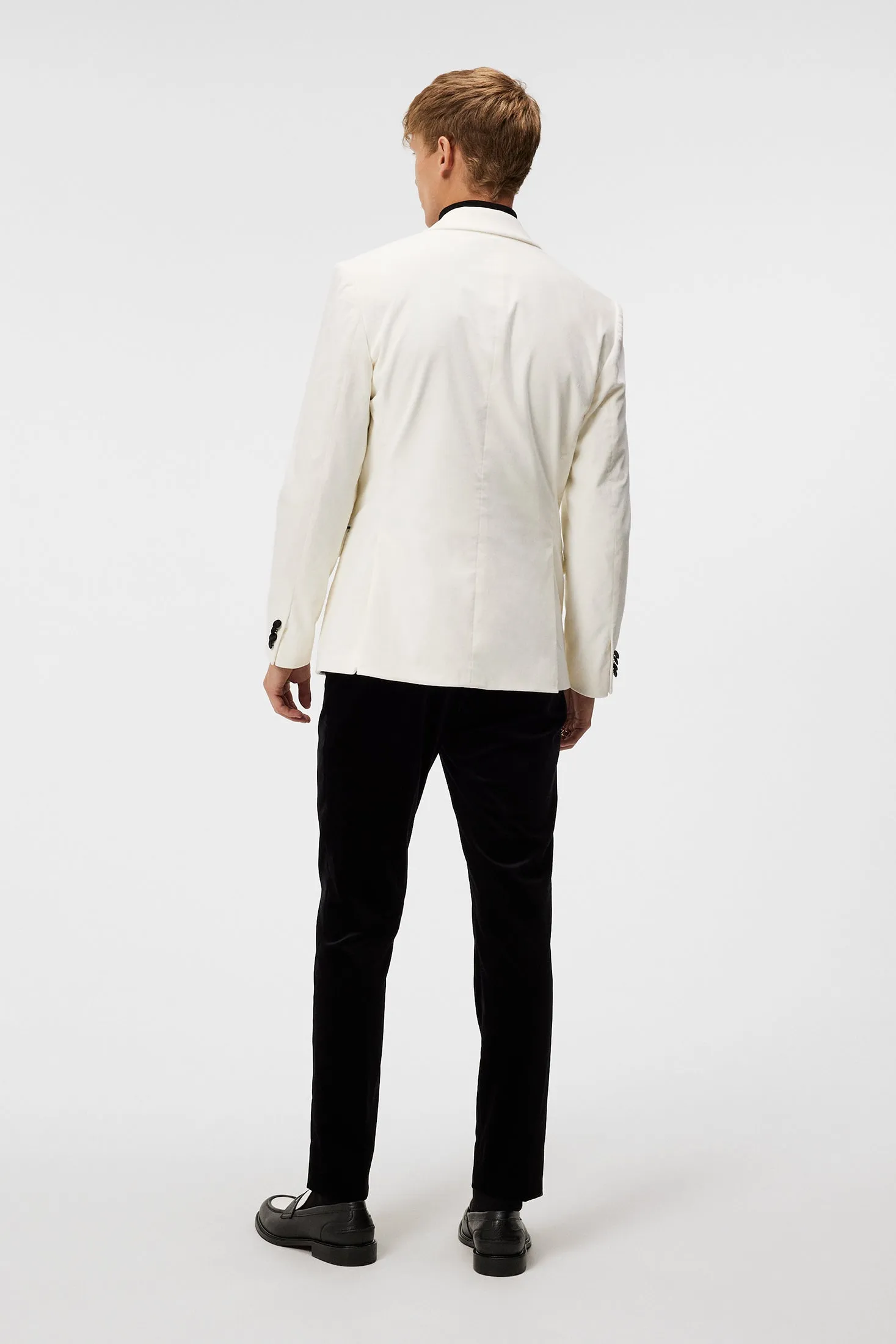 Lenny Velvet Blazer / Cloud White