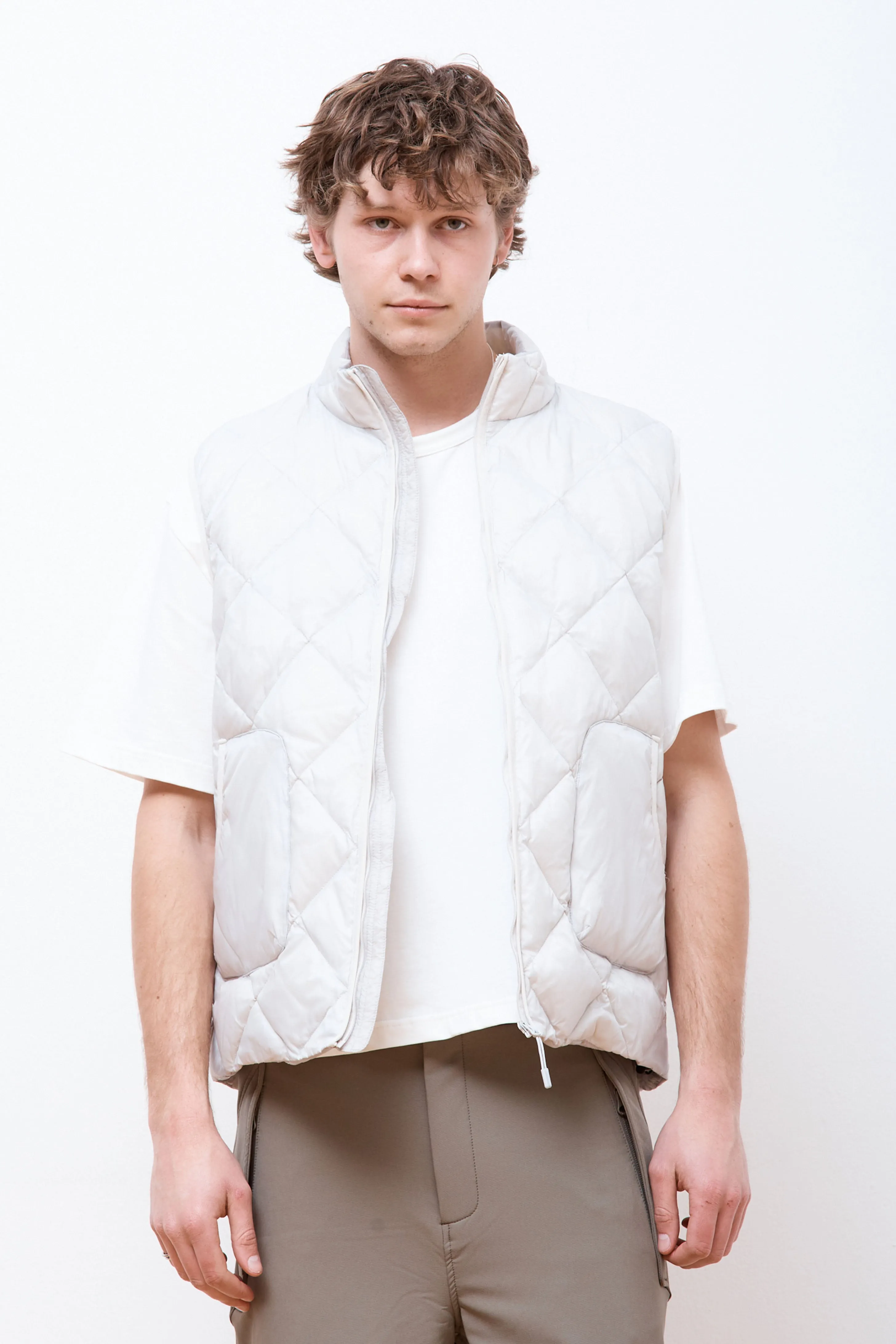 Light Down Vest Light Grey