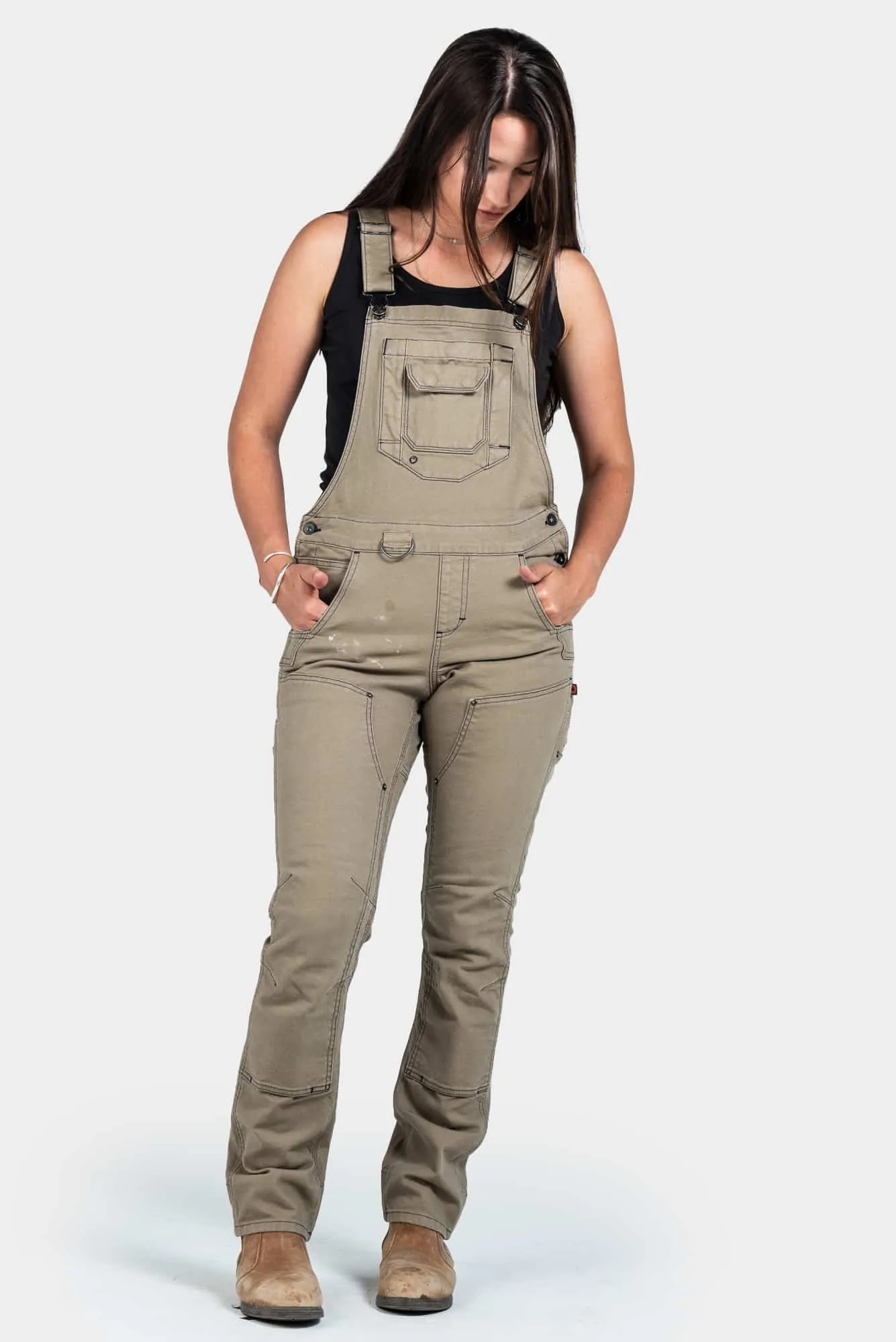 Limited Edition Freshley Overalls in Natural Canvas