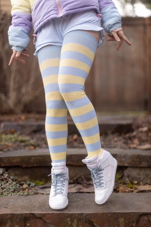 Longer Striped Extraordinary Thigh High Socks