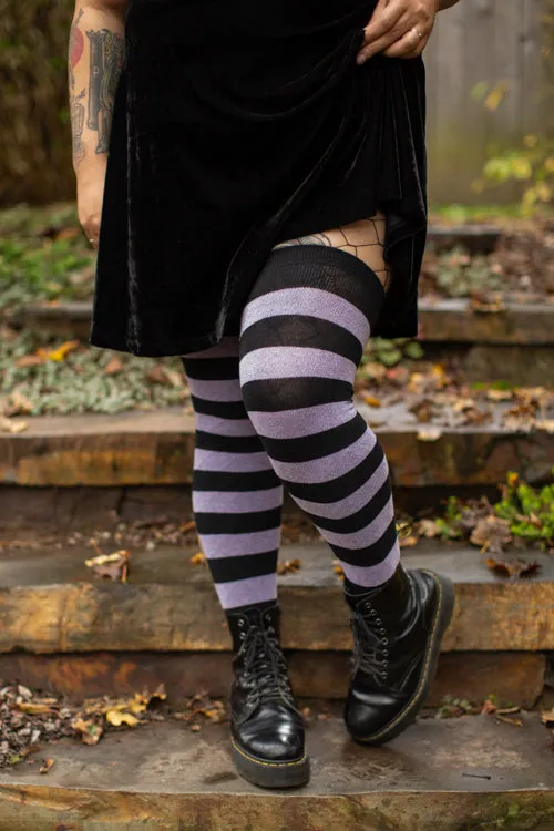 Longer Striped Extraordinary Thigh High Socks