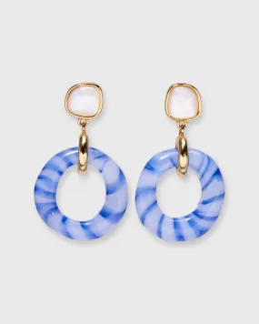 Madeira Glass Earrings in Blue