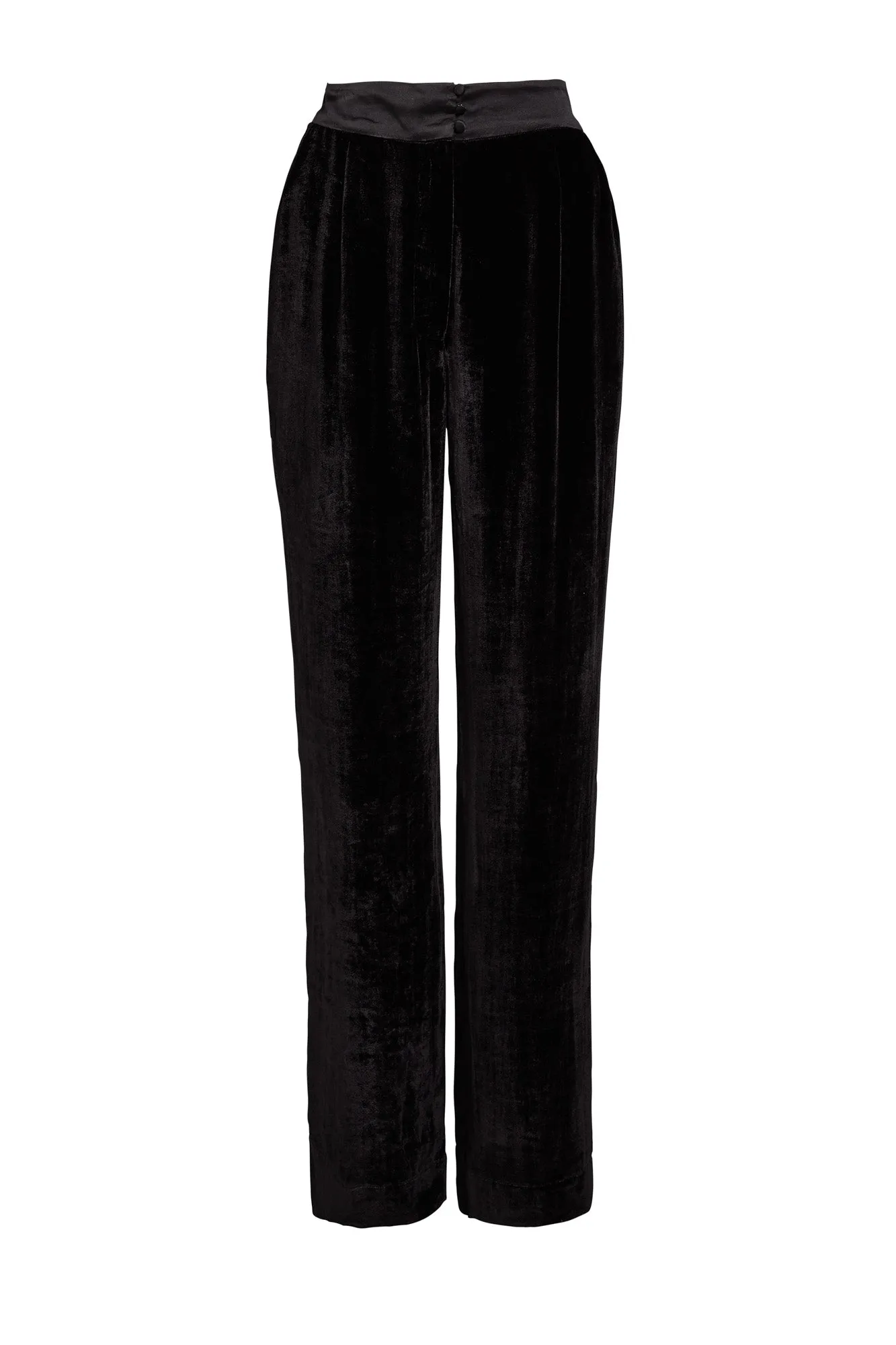 MARAIS VELVET TUXEDO PANT {BLACK}