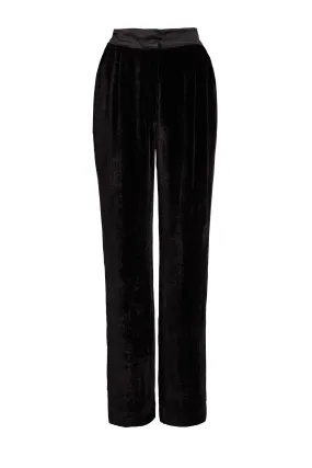 MARAIS VELVET TUXEDO PANT {BLACK}