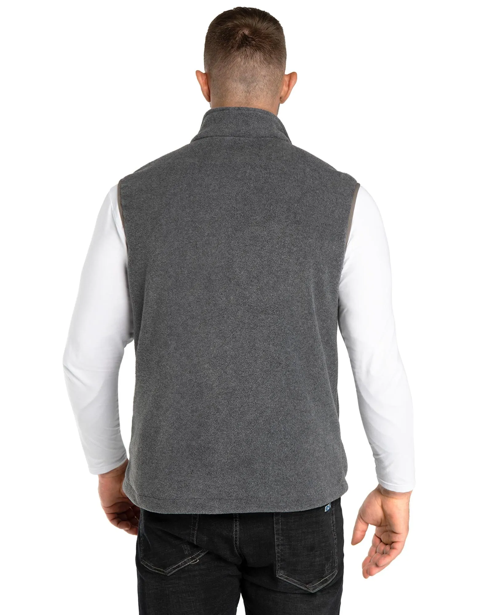 Men's 0.90 lbs Fleece Vest Outerwear with 4 Deep Pockets