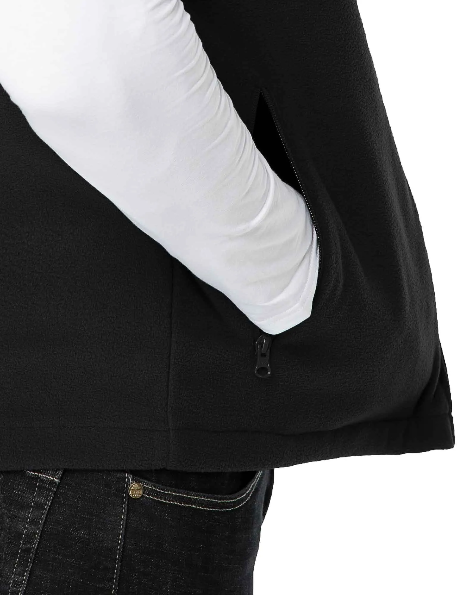 Men's 0.90 lbs Fleece Vest Outerwear with 4 Deep Pockets