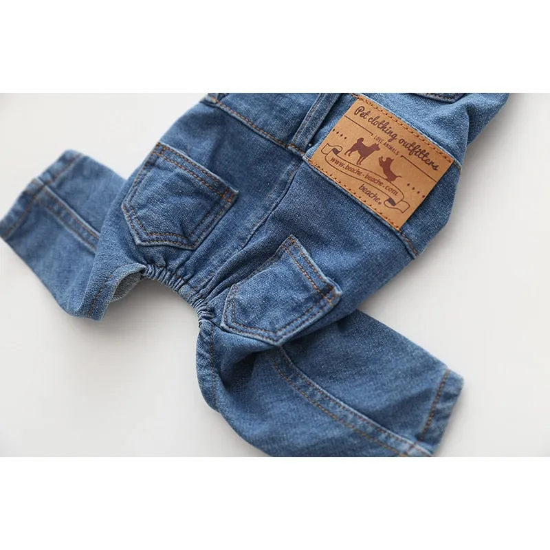 Pat and Pet Emporium | Pet Clothing | Blue Jeans Dog Overalls