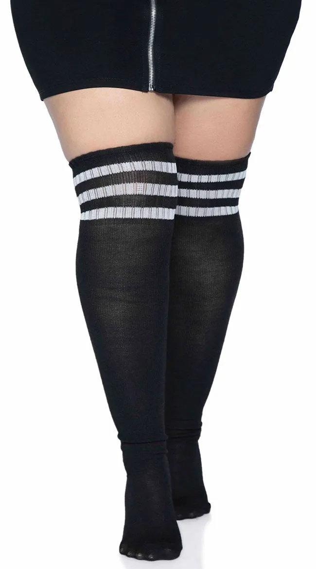 Plus Size Over the Knee Athletic Socks