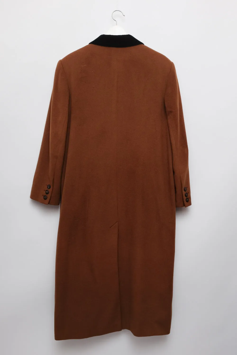 PURE CASHMERE BROWN BLACK MAXI COAT