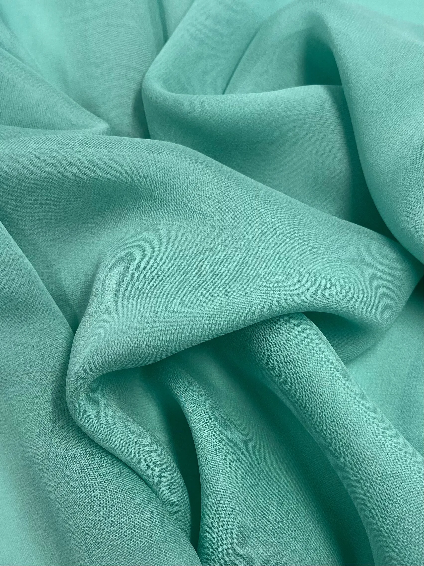 Pure Silk Georgette - Lagoon - 135cm