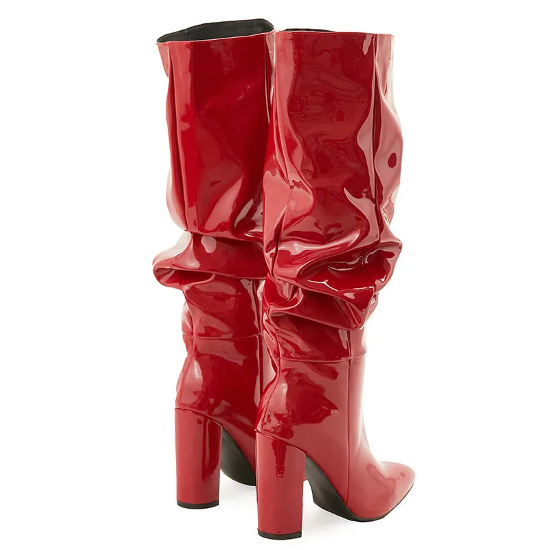 Retro Flair Below-The-Knee Platform Boots