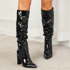 Retro Flair Below-The-Knee Platform Boots