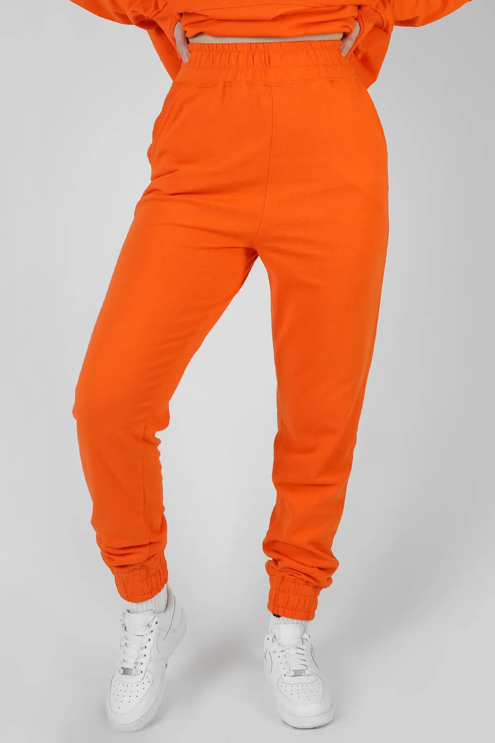 Reverse Panel Relaxed Joggers Orange