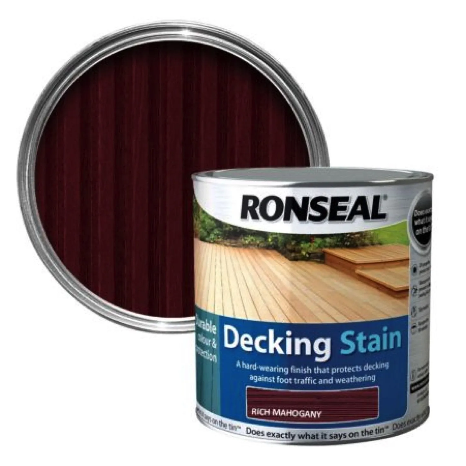 Ronseal Decking Stain Rich Mahogany 2.5L