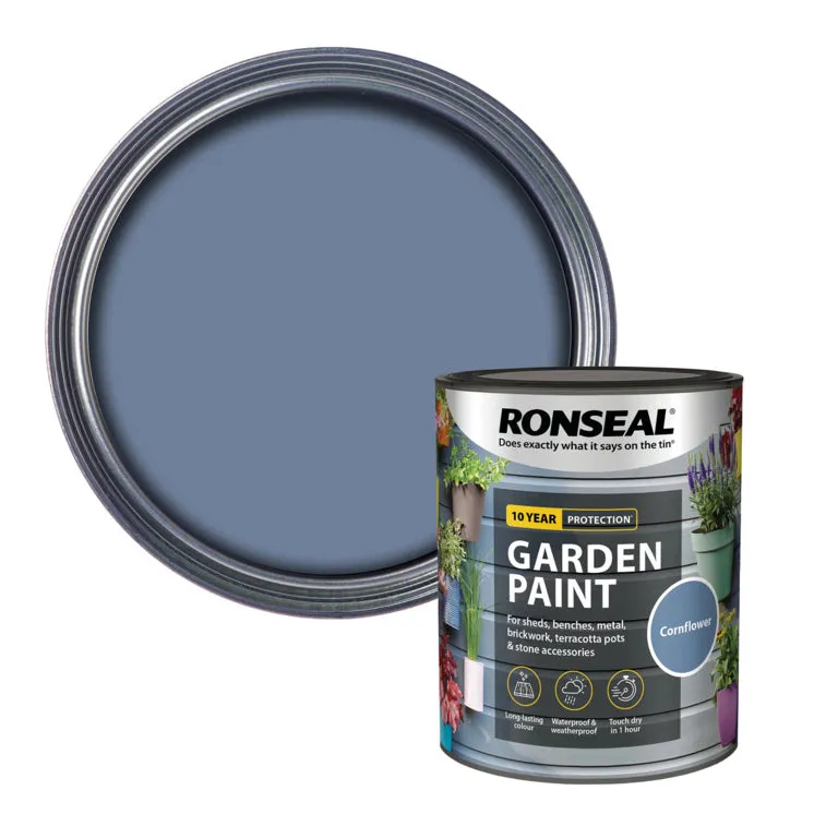 Ronseal Garden Paint - Cornflower 750ml