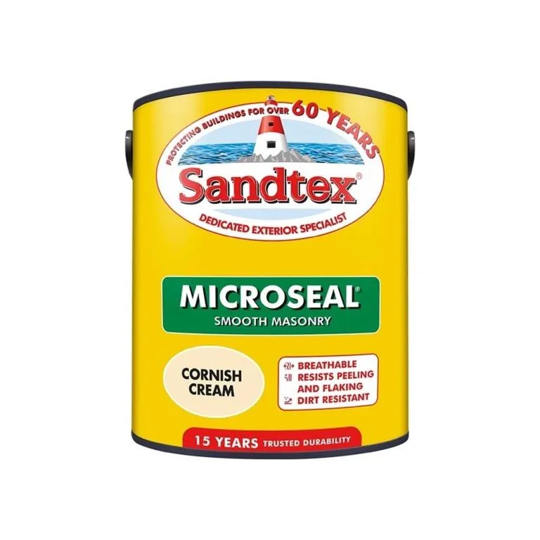 Sandtex Ultra Smooth Masonry Paint Cornish Cream 5L