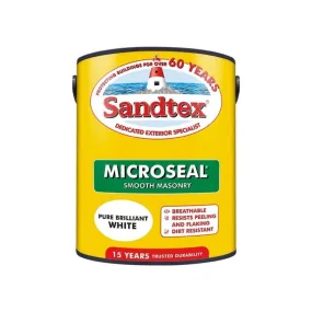 Sandtex Ultra Smooth Masonry Paint Pure Brilliant White 5L