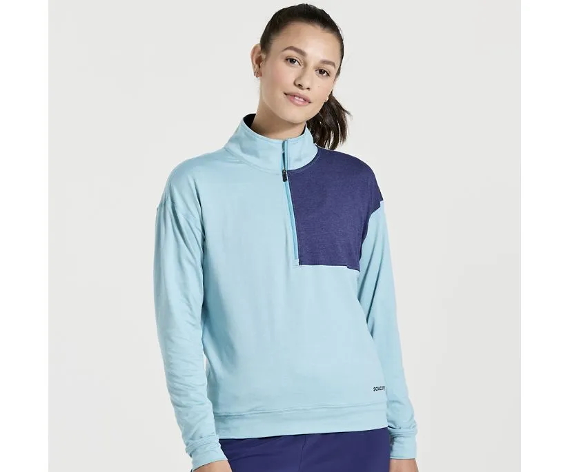 Saucony | Sunday 1/4 zip | Womens | Rainfall Heather