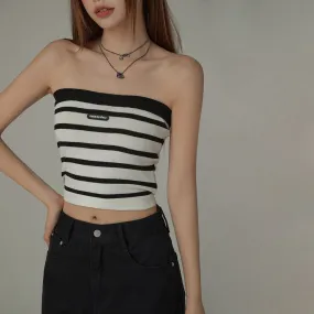 Striped Tube Crop Top