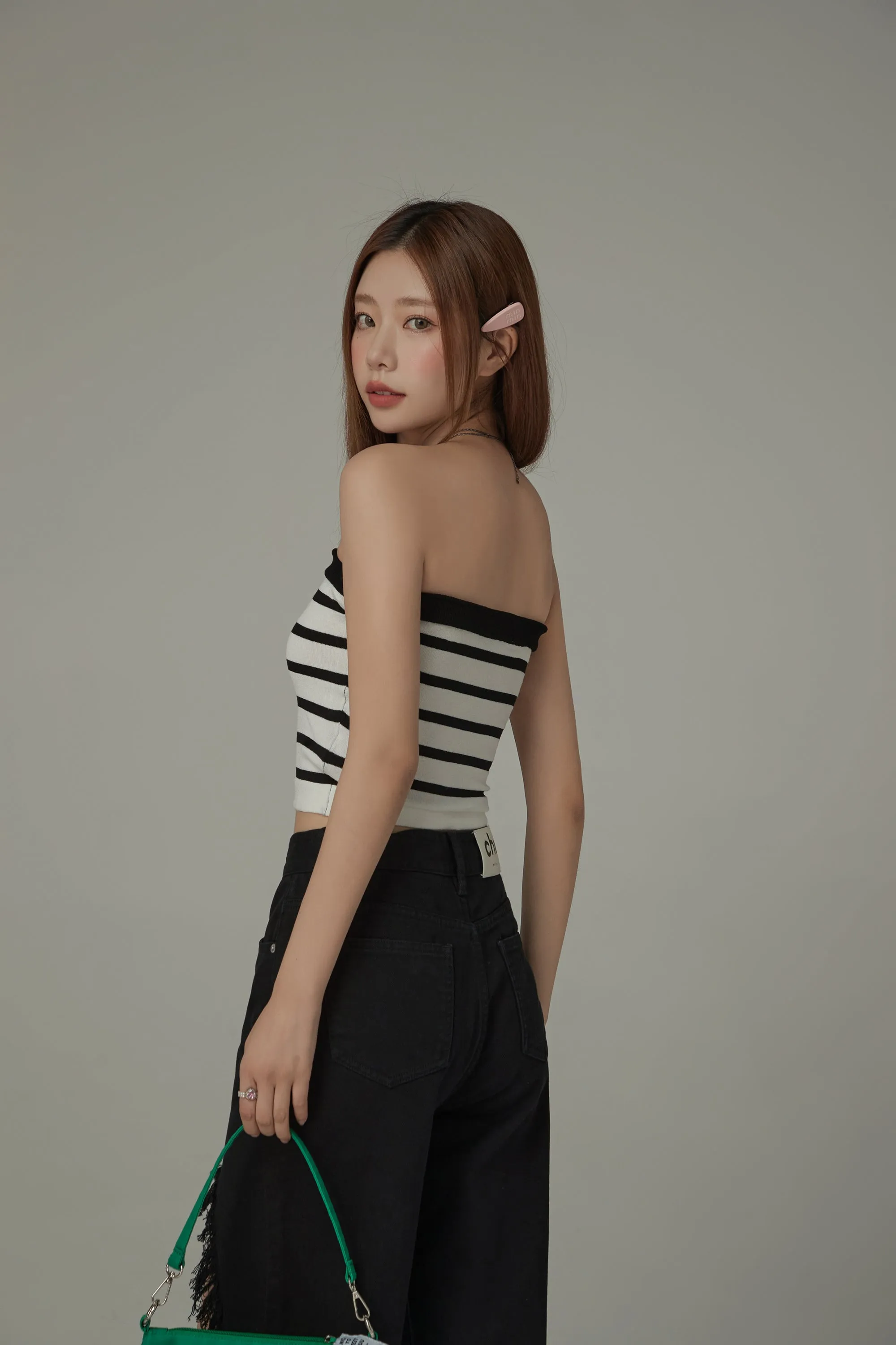 Striped Tube Crop Top